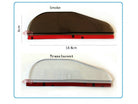 2 X SMOKE AUTO REAR VIEW MIRROR RAINPROOF BLADE COVER WINDOW VIS