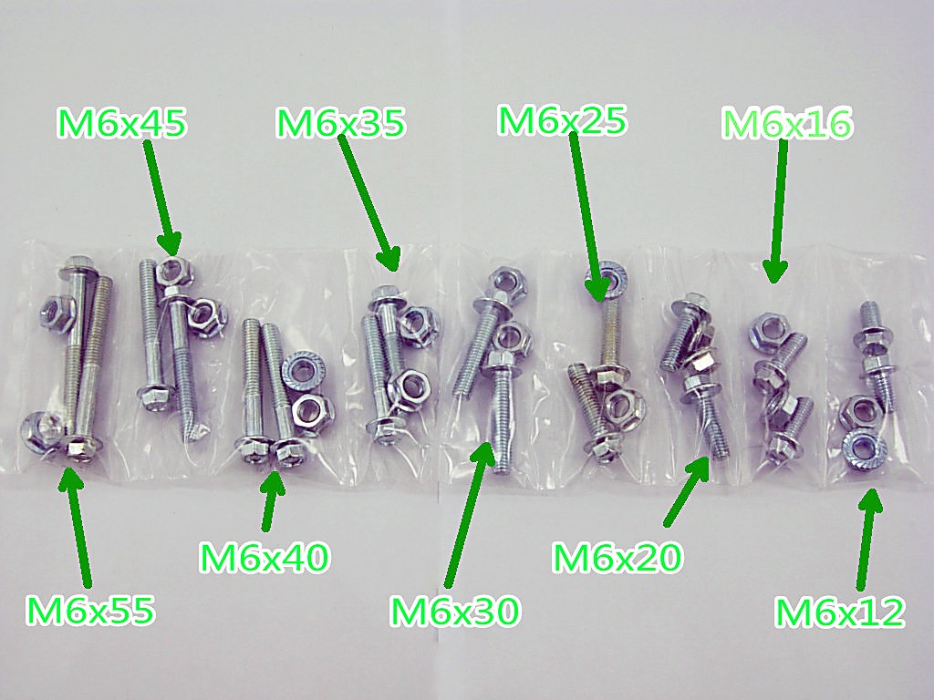 Flange Bolt M6 Sets With Nuts - ChinesePartsPro
