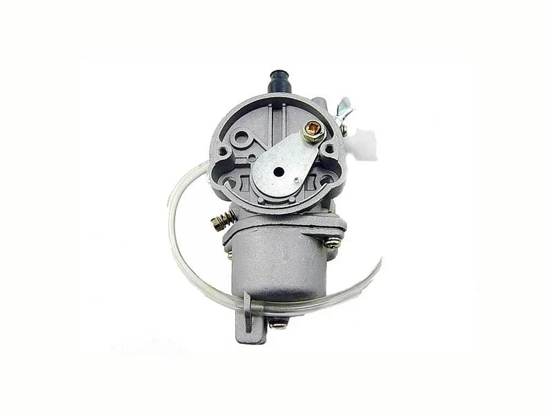 Carburetor for motorcycle, ATV, or go-kart engine replacement part with fuel line attached