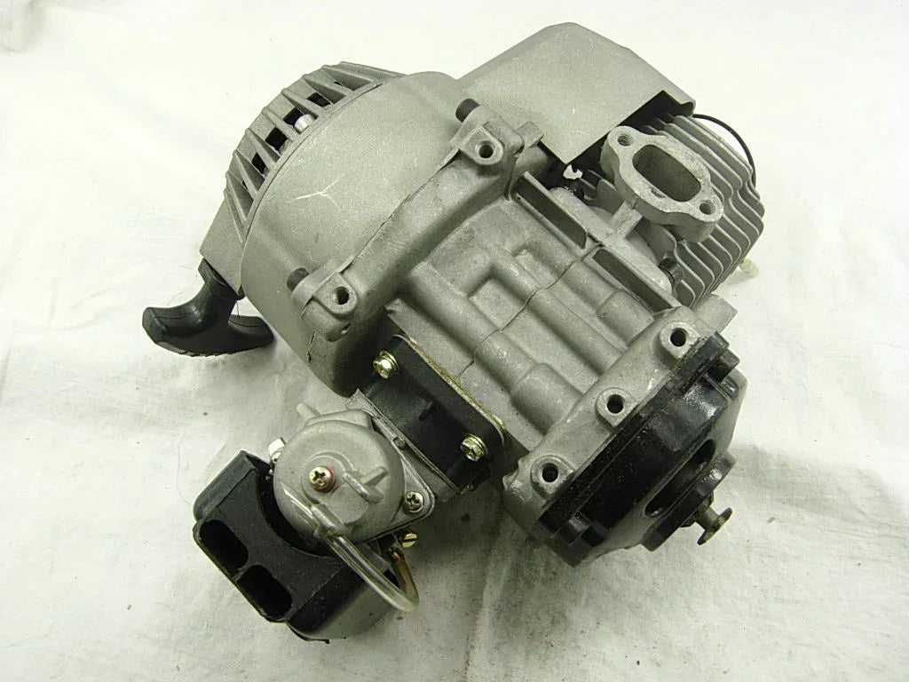 49cc 2-stroke engine for scooters, go-karts, or ATVs with air-cooled design and pull-start
