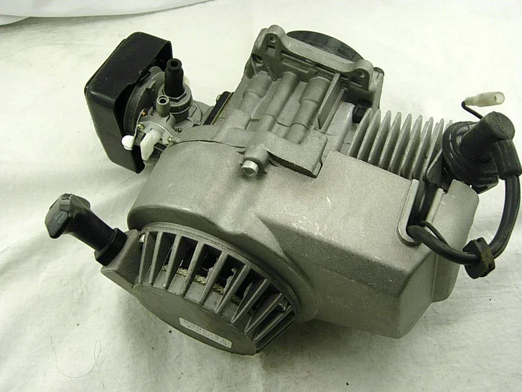 49cc 2-stroke engine for scooters, go-karts, or ATVs with air-cooled design and carburetor