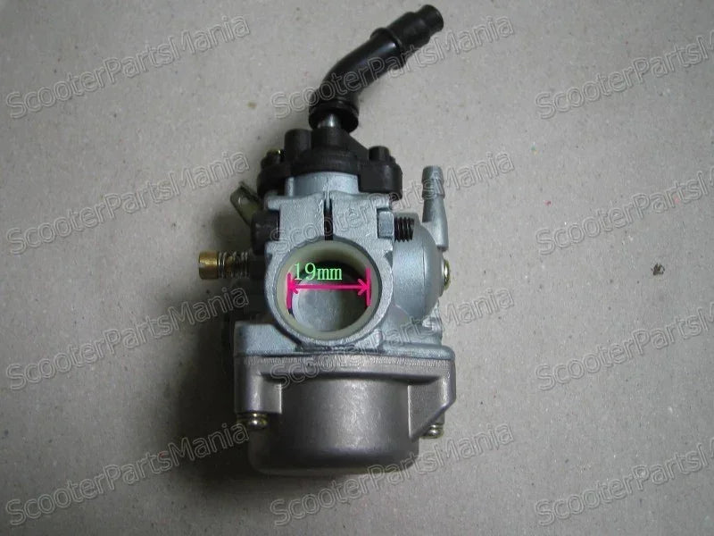 19mm carburetor for scooters, dirt bikes, ATVs, and go-karts — compatible with gas engines and performance upgrades