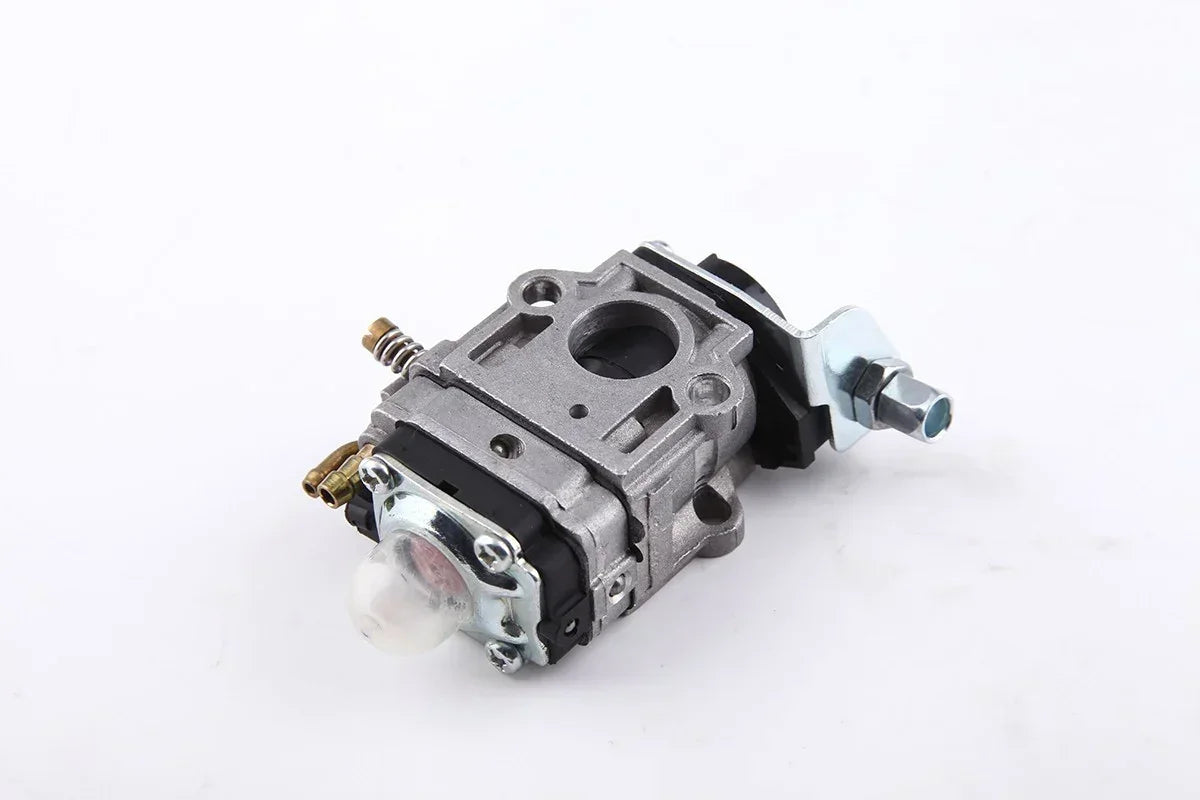Carburetor for motorcycles, scooters, ATVs, and go-karts with metallic finish and adjustment screws