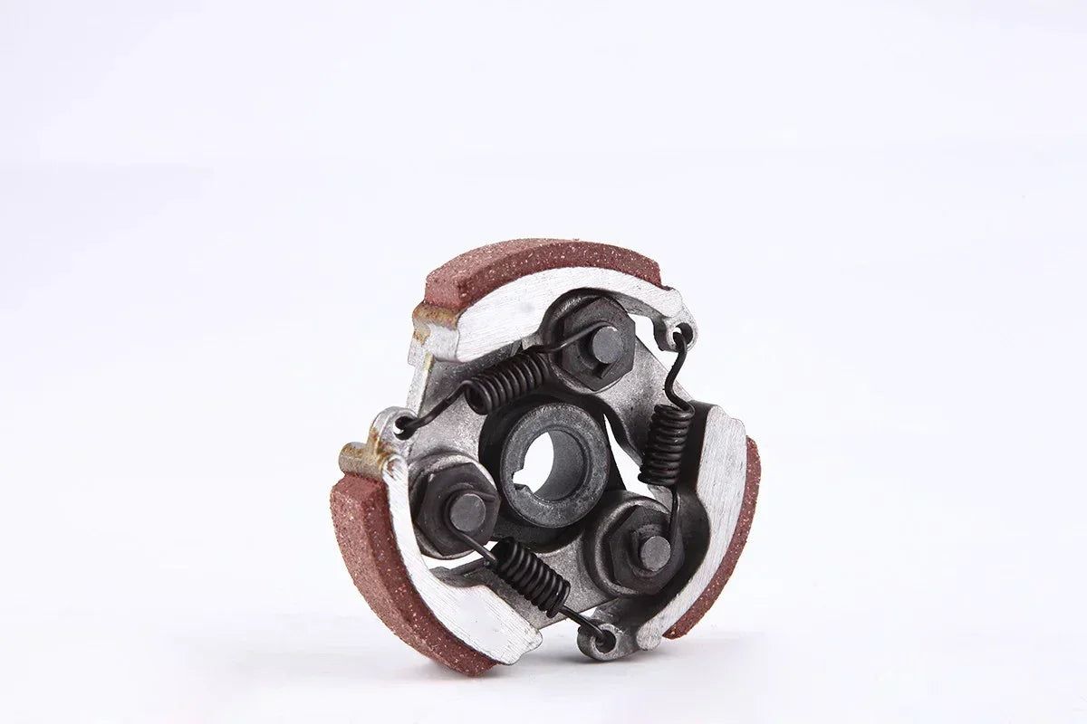 Motorcycle drum brake assembly with springs and friction pads for ATVs, dirt bikes, scooters