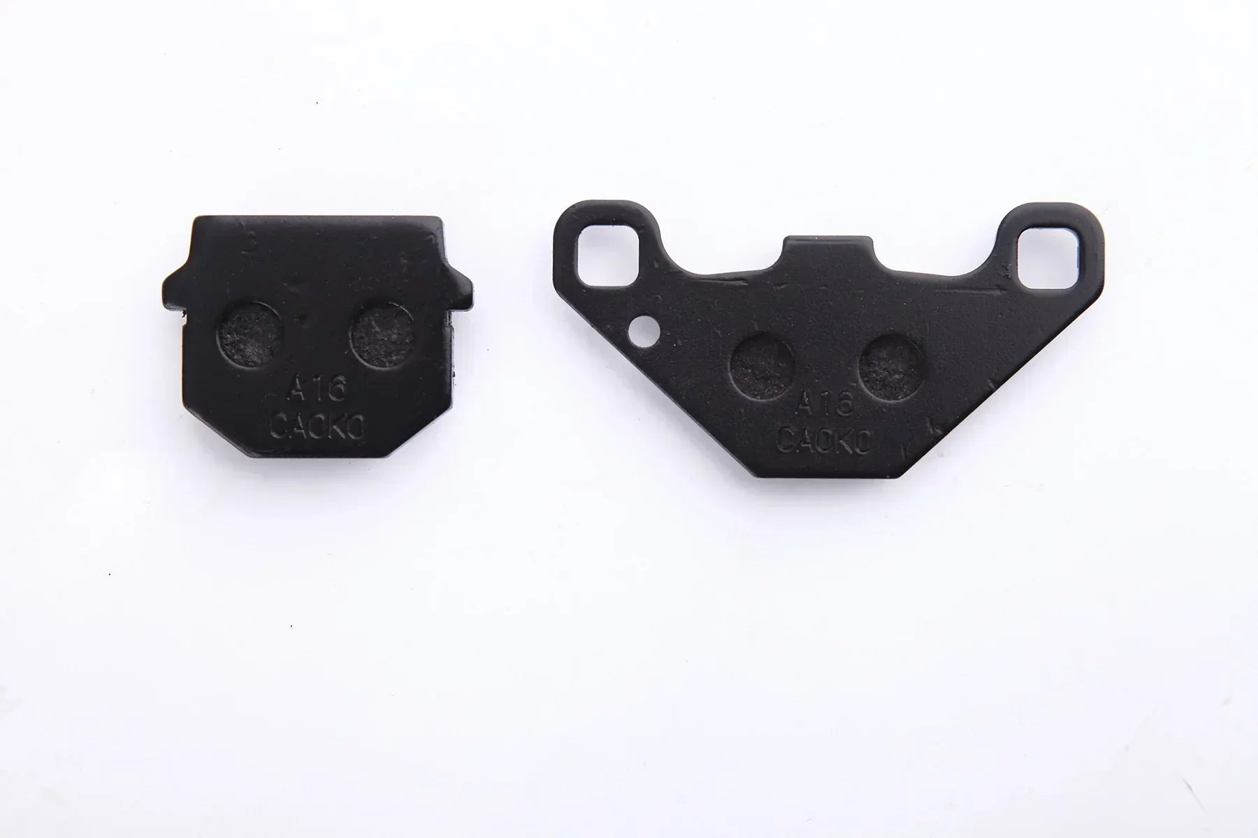 A16 CAOKO brake pads for motorcycles, scooters, ATVs, and UTVs — durable replacement parts