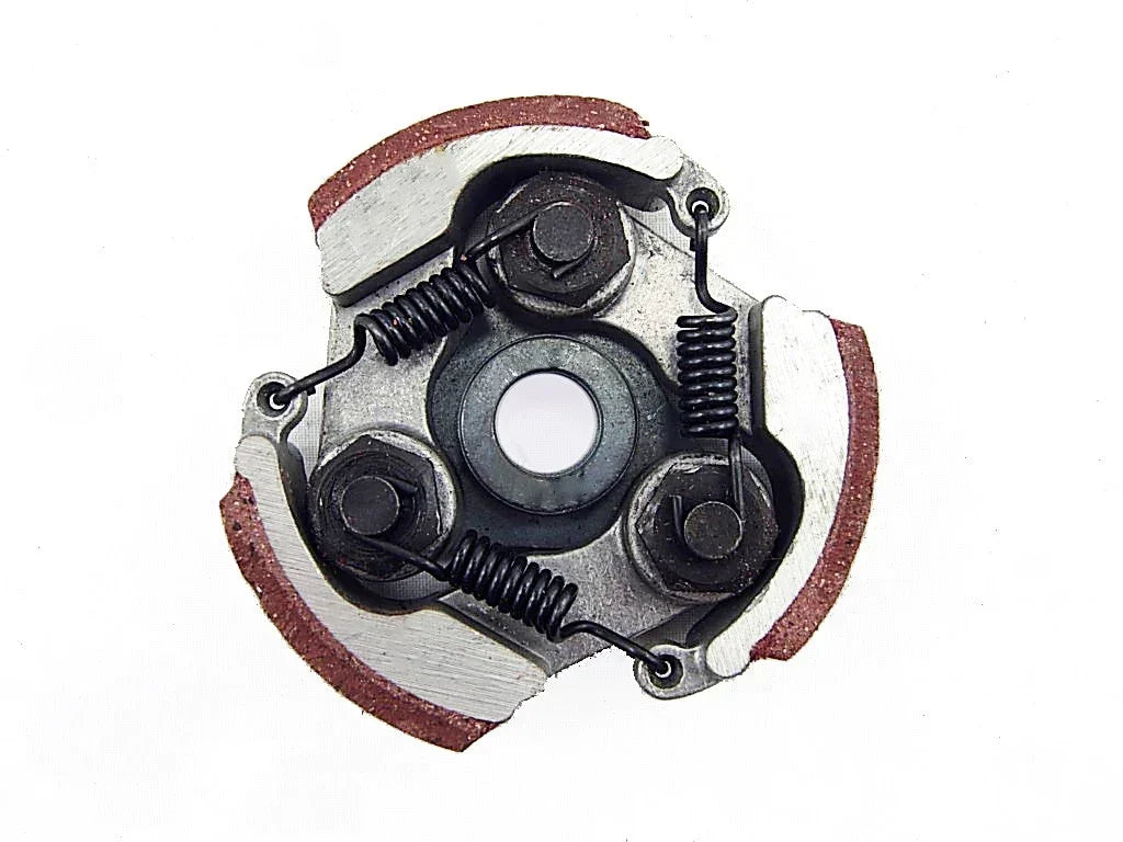 Clutch assembly with springs and friction pads for motorcycle or ATV engine repair
