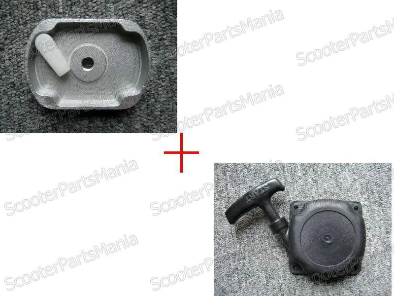 Pull start pawl plate for Pocket Scotter 49cc mini moto with 2-stroke engine, compatible with Chinese Parts USA replacement part.