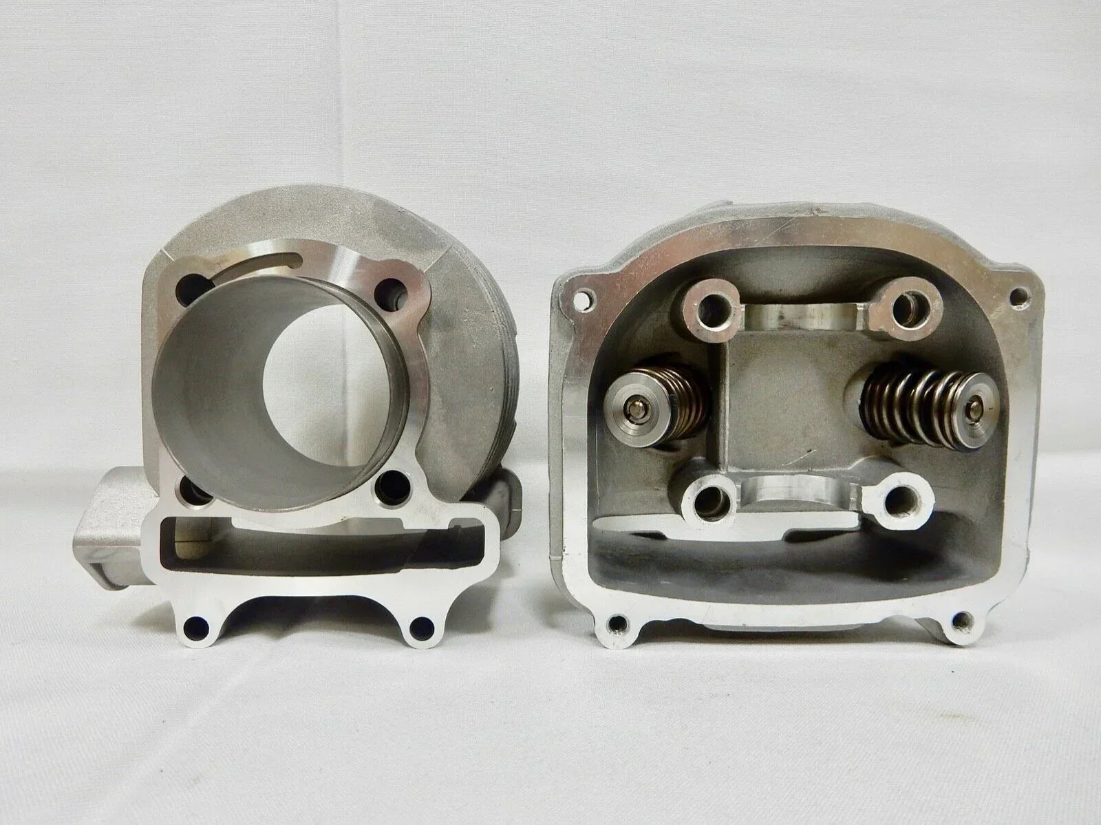 ChinesePartsUSA 58.5mm 155cc big bore kit for scooter, ATV, and kart with 150cc GY6 motors, showing the assembled cylinder and piston.