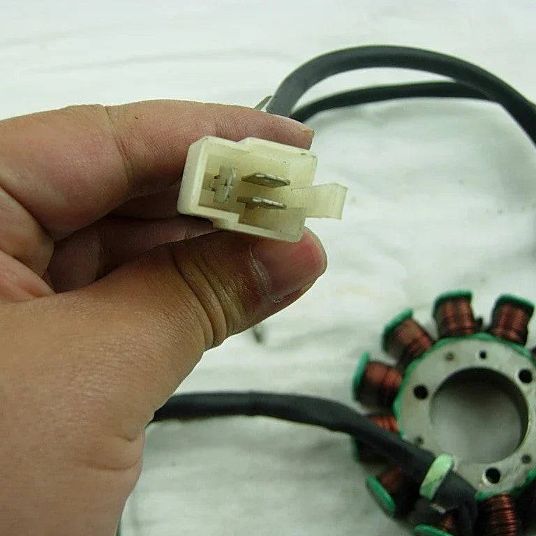 11-coil magneto stator for CG150 dirt bike, fits 200cc and 250cc models, durable motorcycle part by ChinesePartsUSA