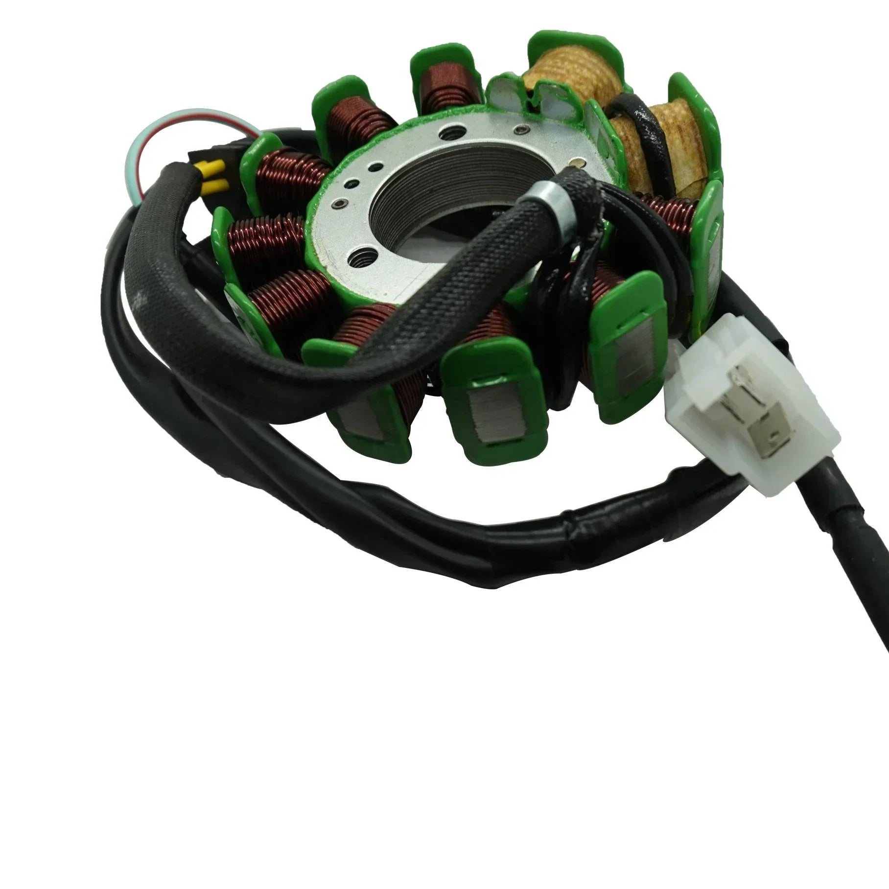 11-coil magneto stator for CG150 dirt bike 200cc and 250cc from ChinesePartsUSA, showing the stator component with coils.