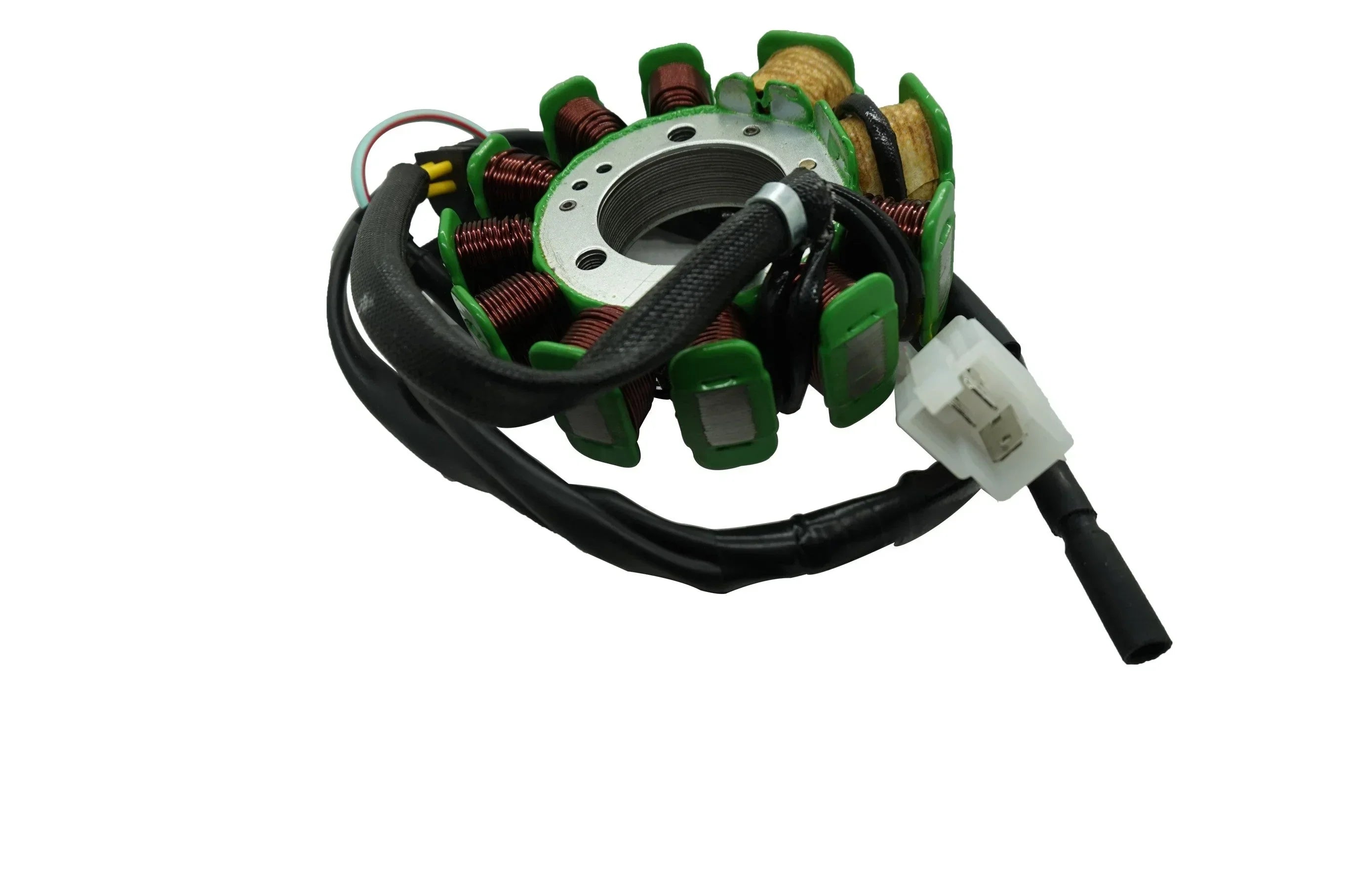 11-coil magneto stator for CG150 dirt bike 200cc and 250cc from ChinesePartsUSA, showing the stator component with coils.