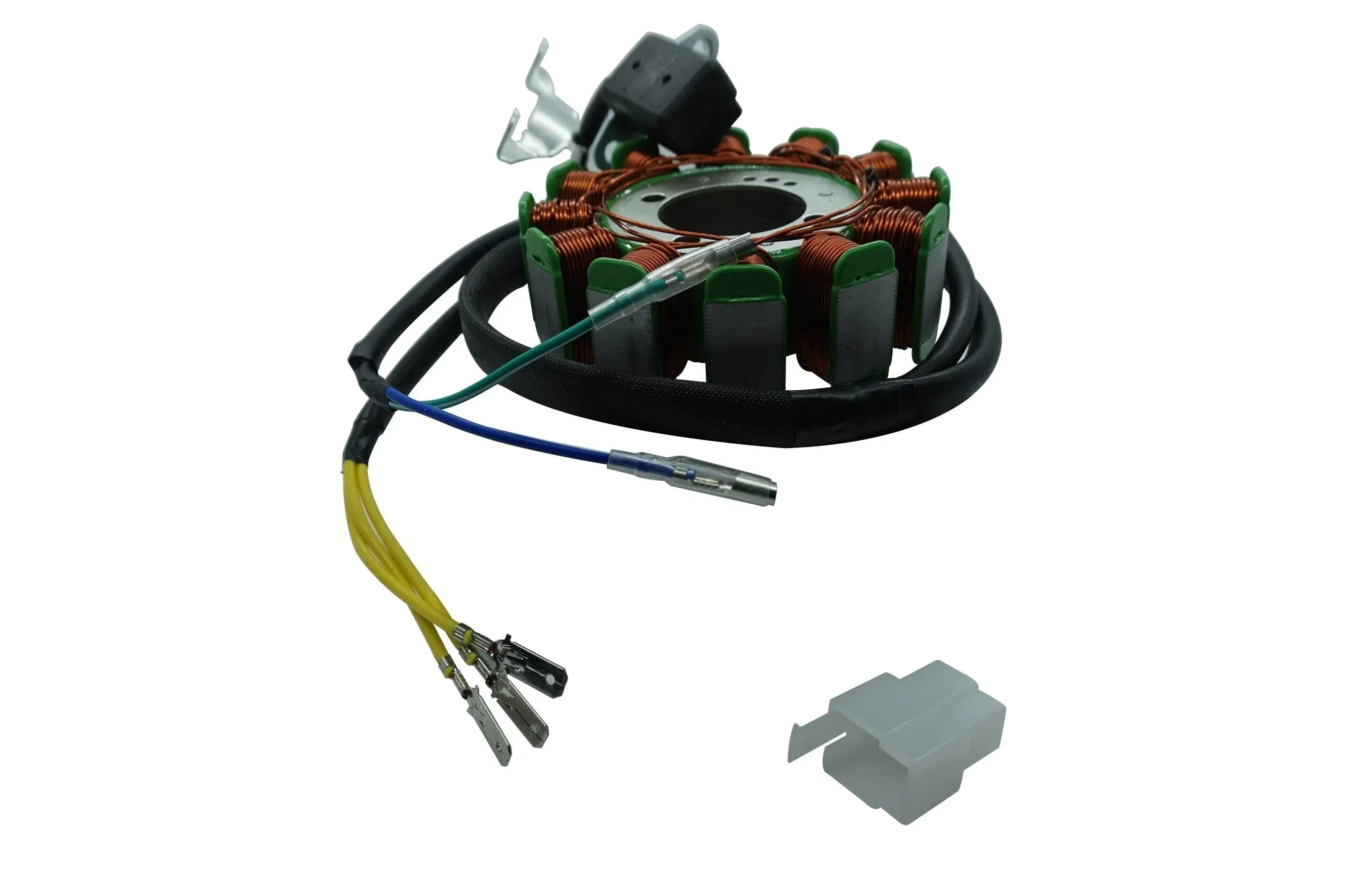 12 coils poles ignition stator magneto for CG150, CG200, CG250 dirt bikes by ChinesePartsUSA, showing the stator assembly.