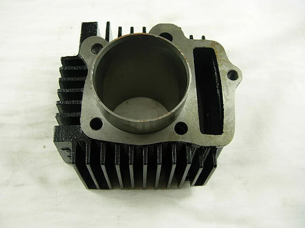 ChinesePartsUSA 125cc E22 style dirt bike engine cylinder body, metal component for motorcycle engine repair or replacement.