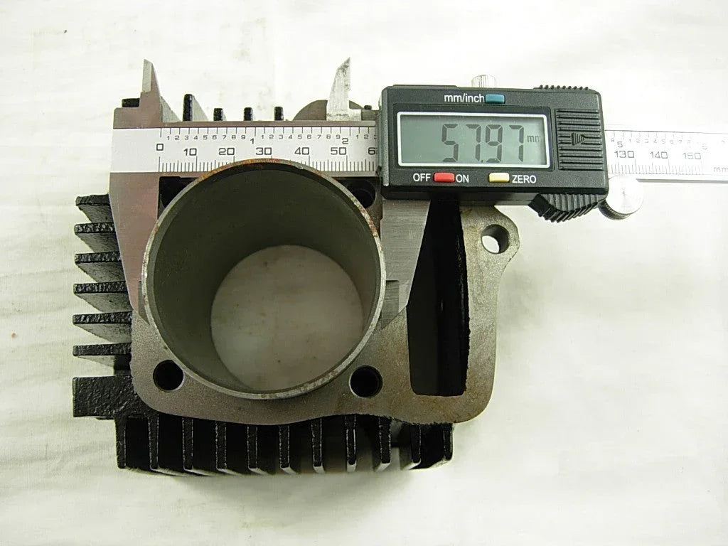 ChinesePartsUSA 125cc E22 style engine cylinder body for dirt bikes, showcasing the metal cylinder with mounting details.