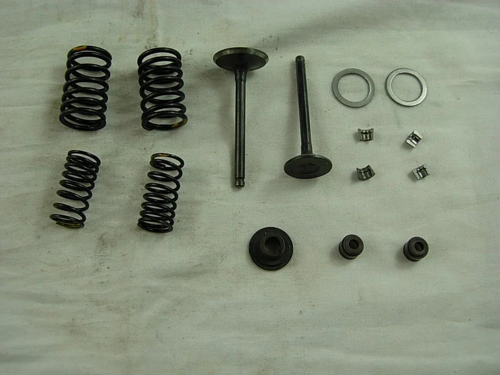 ChinesePartsUSA 125cc dirt bike valve assembly showing metal valves and components for engine repair and maintenance.