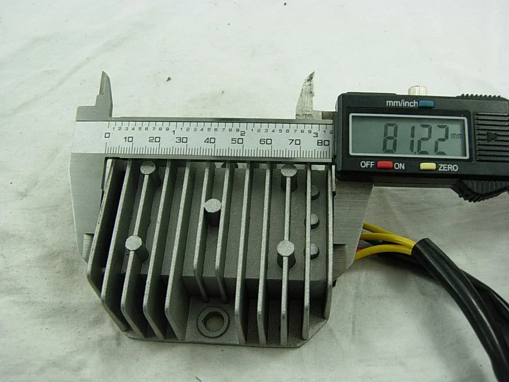 12V 5-pin 5-wire rectifier regulator for 150cc, 200cc, 250cc dirt bikes, ChinesePartsUSA brand, mounted on motorcycle.