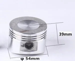 ChinesePartsUSA 54mm piston for 125cc dirt bike engine, durable metal component for engine performance.