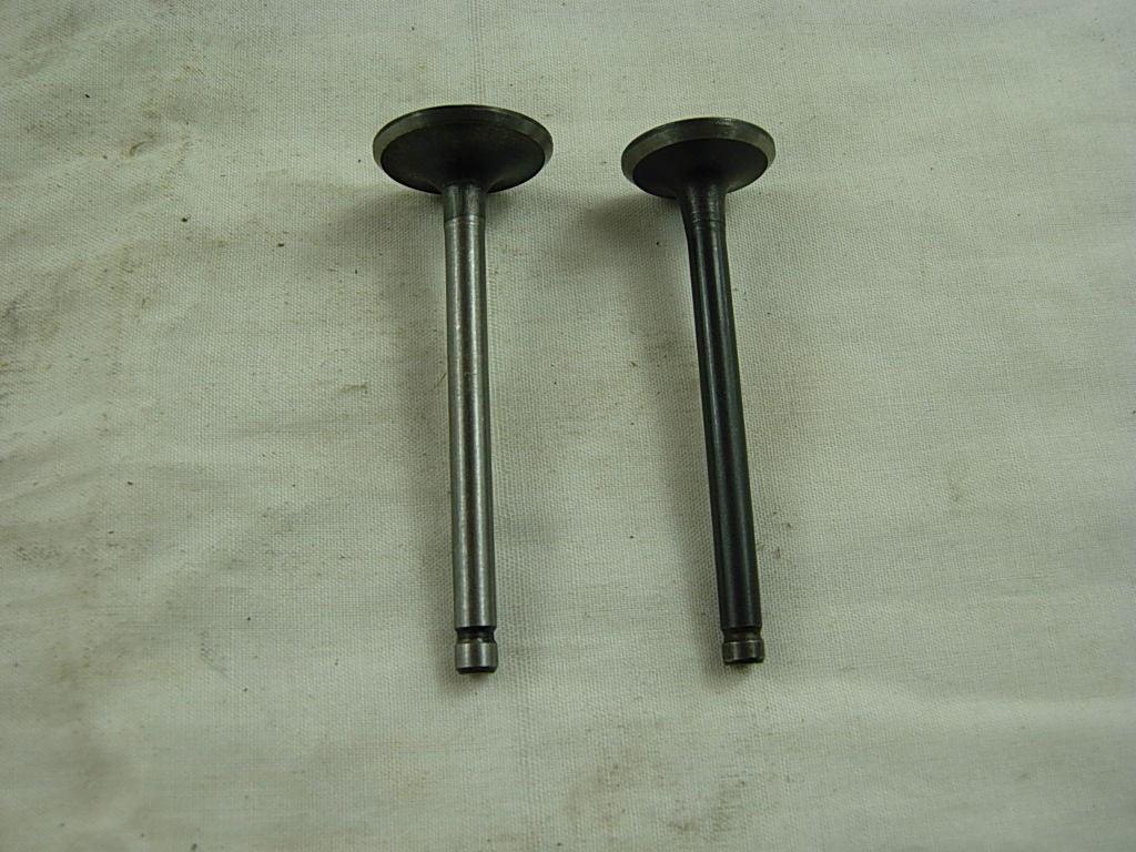 Dirt bike intake and exhaust valves for 70cc, 90cc, 110cc engines by ChinesePartsUSA, showing metal valve components.