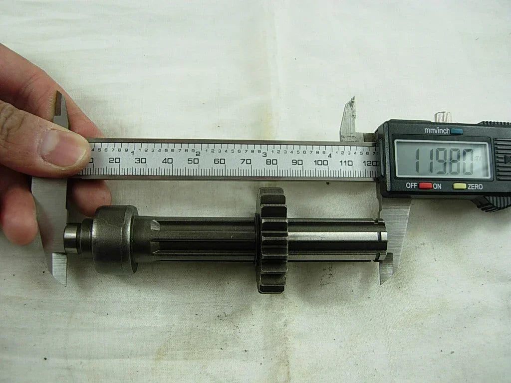 Transmission main and counter shaft with gears for 50cc-125cc dirt bikes, designed by ChinesePartsUSA.