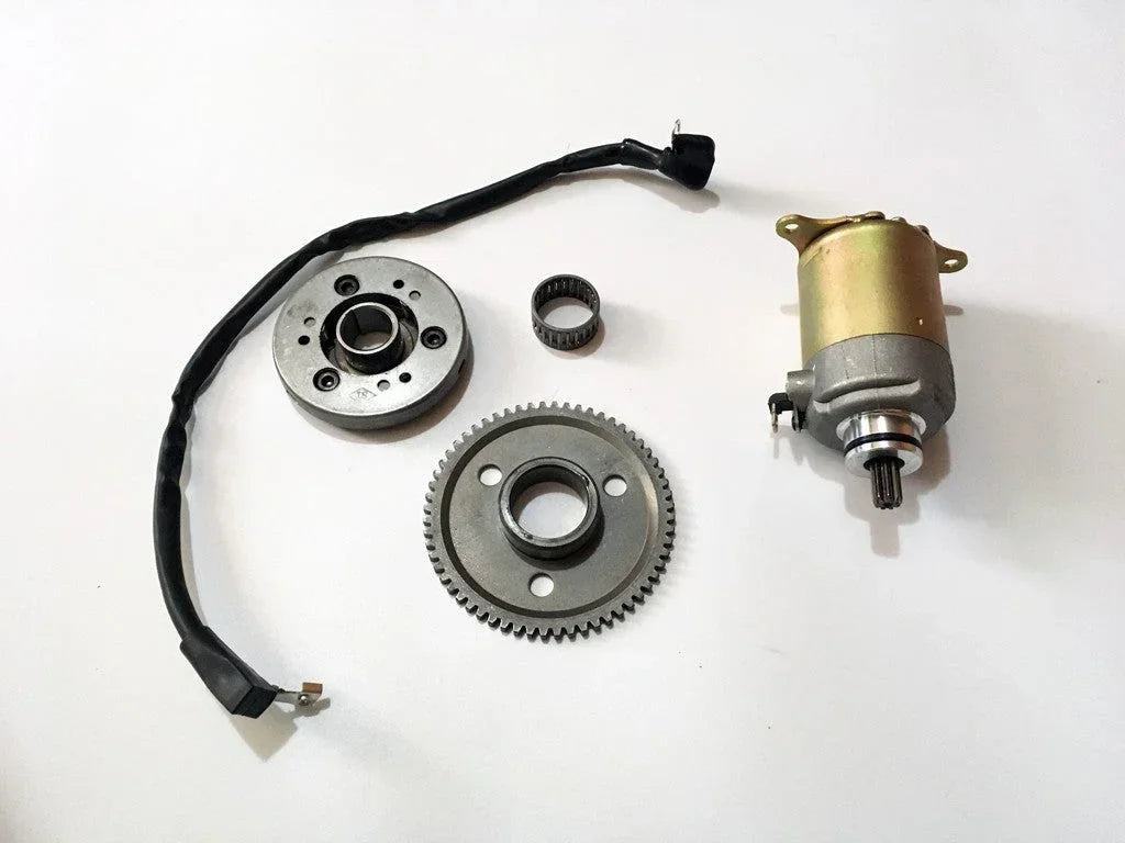 ChinesePartsUSA 125cc-150cc electric starter clutch assembly for motorcycle engine, showing detailed clutch components.