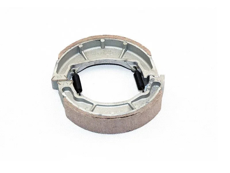 125mm drum brake shoe set for GY6 125cc scooters, ChinesePartsUSA motorcycle brake parts, durable and reliable vehicle components.