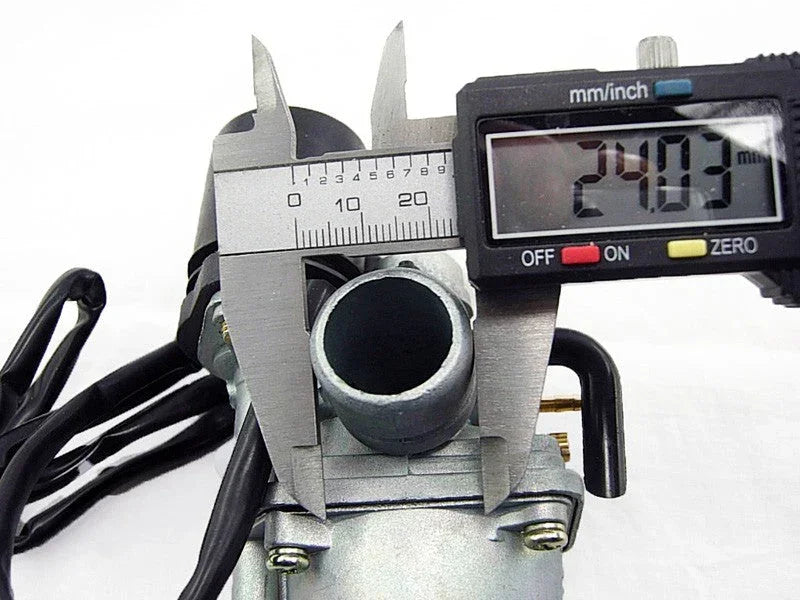 2-stroke 50cc Minarelli Yamaha Jog carburetor, compatible with 1PE40QMB engine, used for motorcycle engine parts.