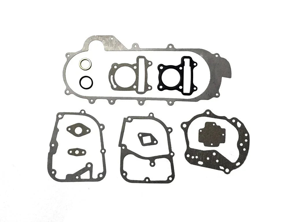 39mm bore 50cc GY6 long case gasket set for scooter engine, compatible with ChinesePartsUSA GY6 engine parts