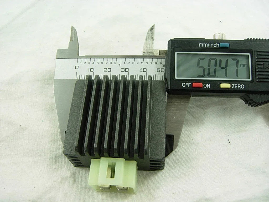 4-pin voltage regulator rectifier for GY6 50cc to 150cc Chinese moped, scooter, and ATV, by ChinesePartsUSA.