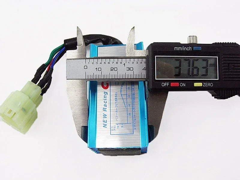 Six-pin GY6 performance CDI box for 50cc to 150cc scooters, ATVs, go-karts, and mopeds by ChinesePartsUSA.