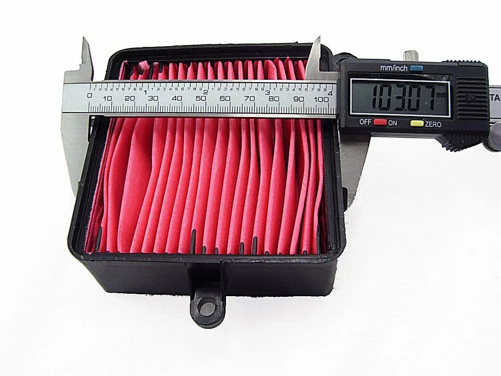 Air filter for GY6 50cc scooter from ChinesePartsUSA, showing a replacement part designed to fit GY6 50cc engines.