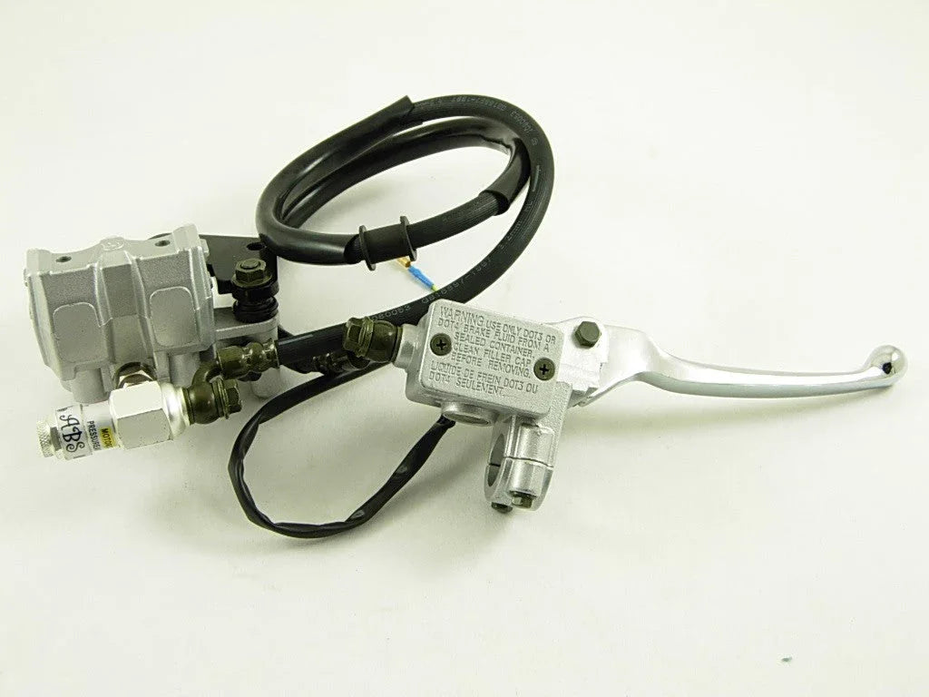 Hydraulic brake caliper assembly with cylinder for GY6 125CC scooter, part of ChinesePartsUSA motorcycle brake parts collection.