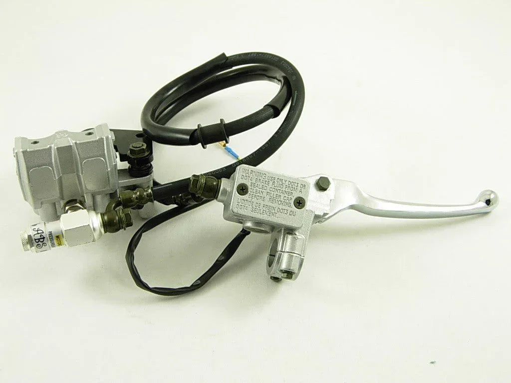 Hydraulic brake caliper assembly with cylinder for GY6 125CC scooter, part of ChinesePartsUSA motorcycle brake parts collection.