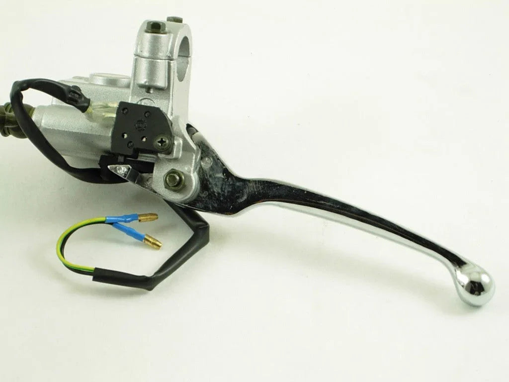 Hydraulic brake caliper assembly for GY6 125cc scooter, featuring a hydraulic cylinder for reliable braking performance.