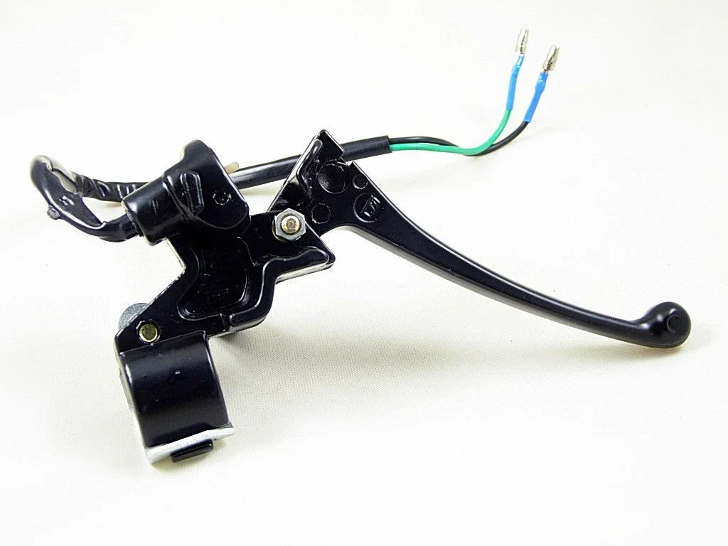 Rear left brake handle lever assembly for GY6 scooters, made by ChinesePartsUSA, shown in black with mounting components.