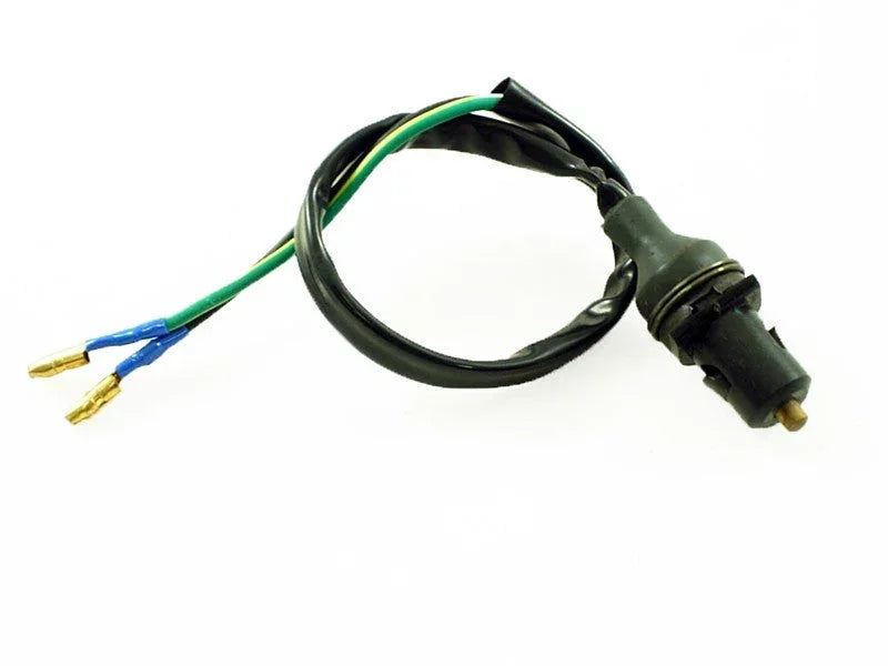 Brake switch for GY6 125cc Chinese scooter, part from ChinesePartsUSA, shown in close-up on a white background.