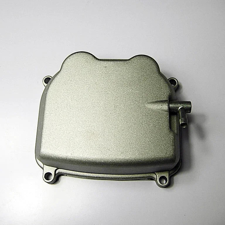 GY6 125cc 150cc cylinder head valve cover for scooter or ATV, metallic finish, top view