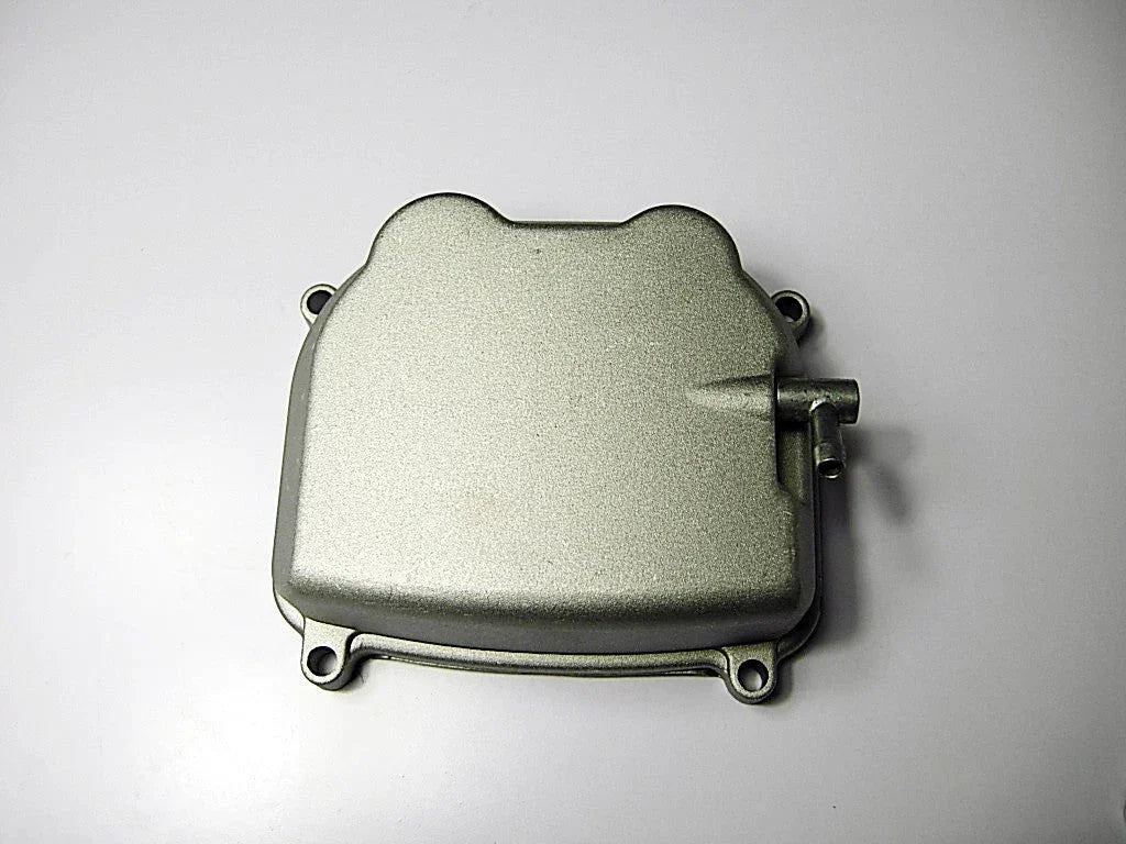 GY6 125cc 150cc cylinder head valve cover for scooter or ATV, metallic finish, top view
