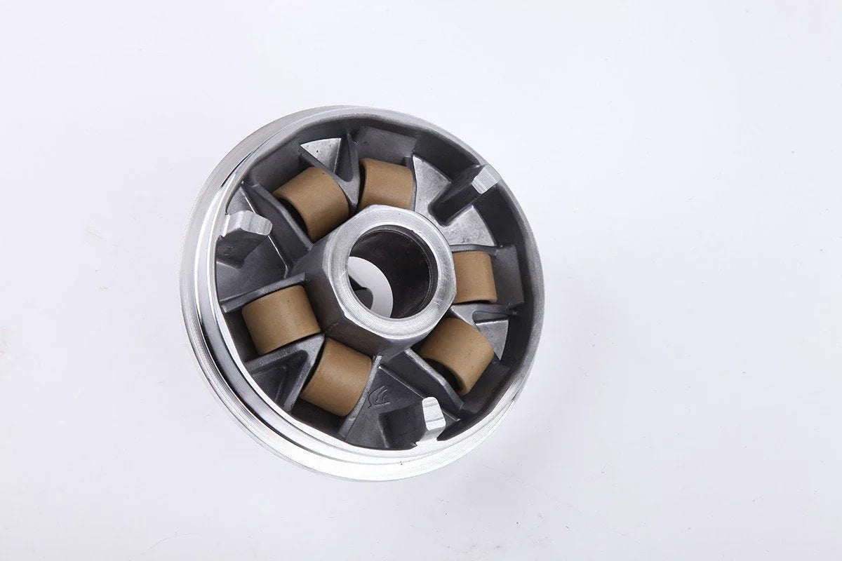 ChinesePartsUSA 30-piece GY6 variator kit with roller weights for 125cc and 150cc scooters, includes essential transmission parts.