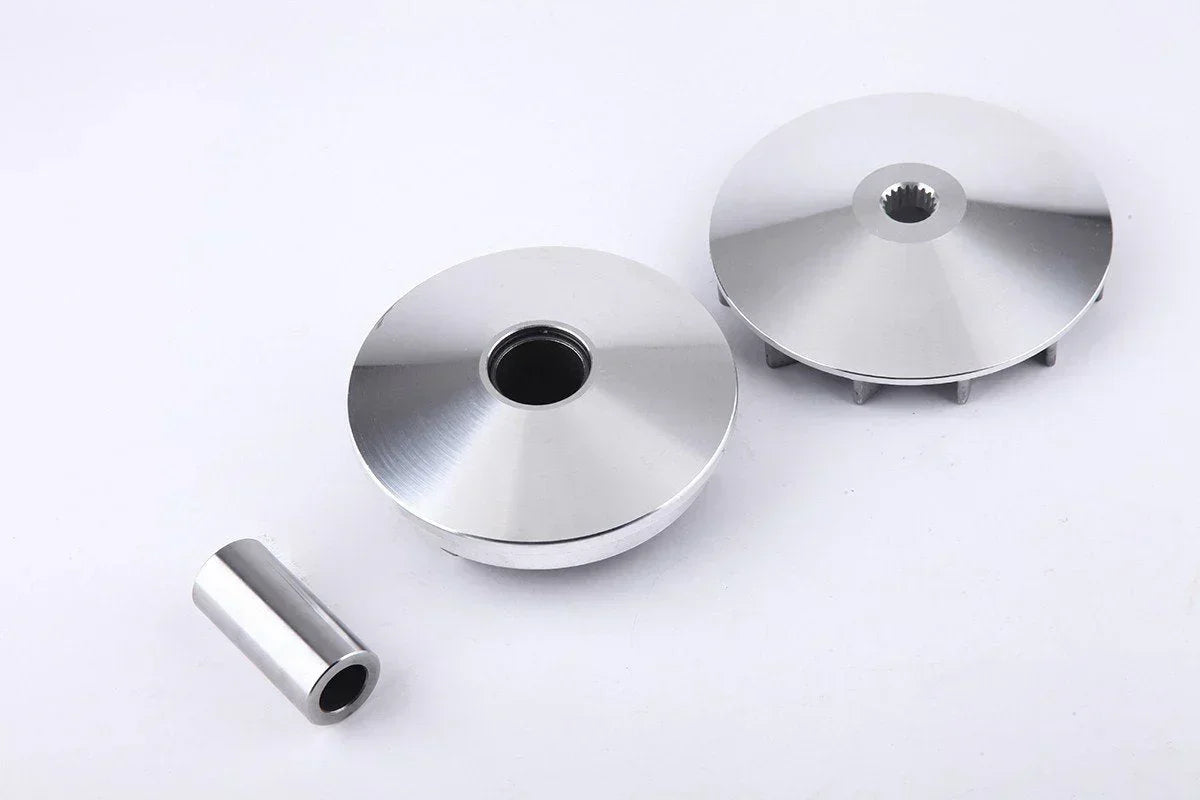 Variator kit with roller weights for GY6 125cc and 150cc Chinese scooter engines, compatible with ChinesePartsUSA parts.