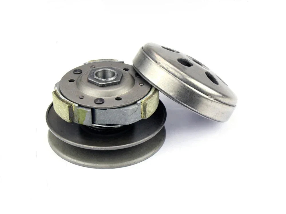 GY6 125cc 150cc scooter clutch assembly with bell on white background