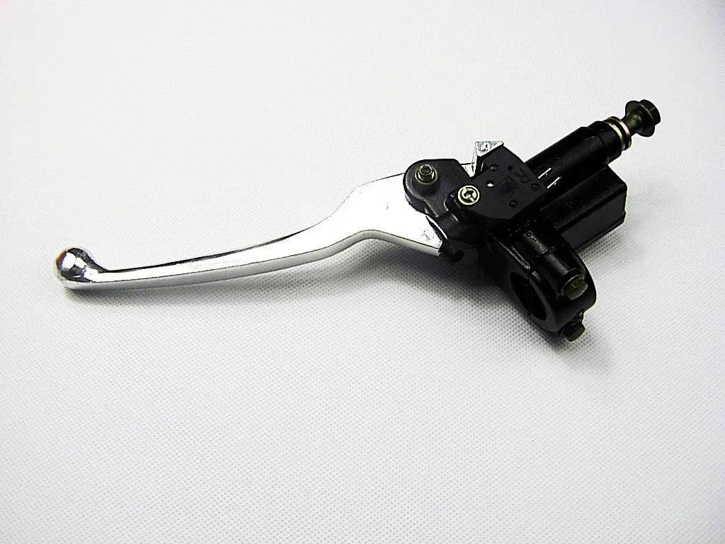 Right side hydraulic brake handle assembly lever for motorcycle, master cylinder part from ChinesePartsUSA.