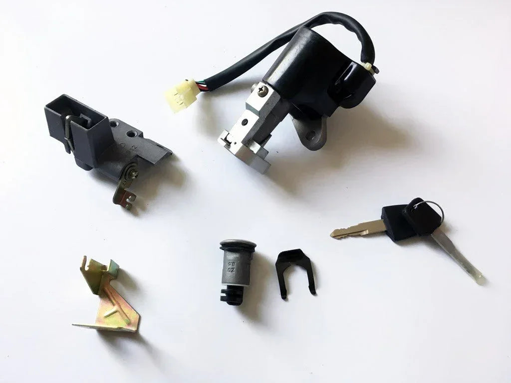 ChinesePartsUSA ignition key switch set for vehicle ignition system, featuring multiple key switches and wiring components.