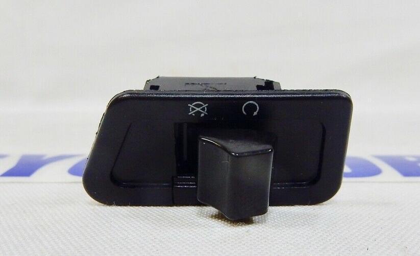 Black motorcycle headlight switch with high/low beam toggle for ATVs, dirt bikes, and scooters