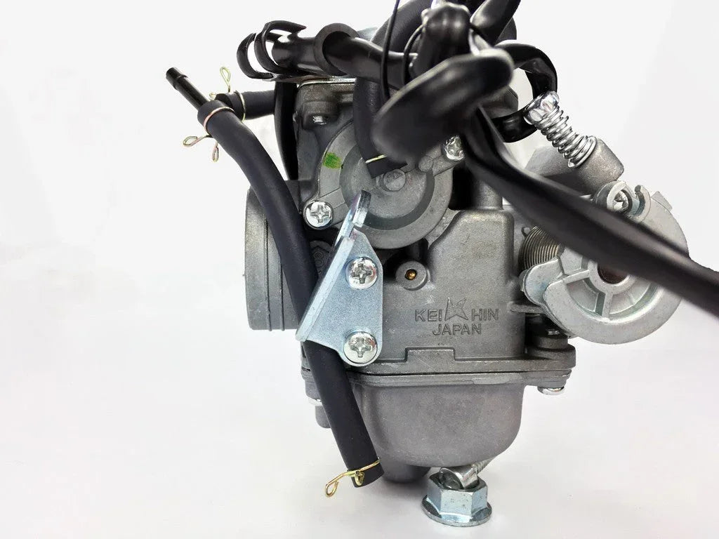 Keihin carburetor for GY6 125cc and 150cc engines, used in small engine parts by ChinesePartsUSA.