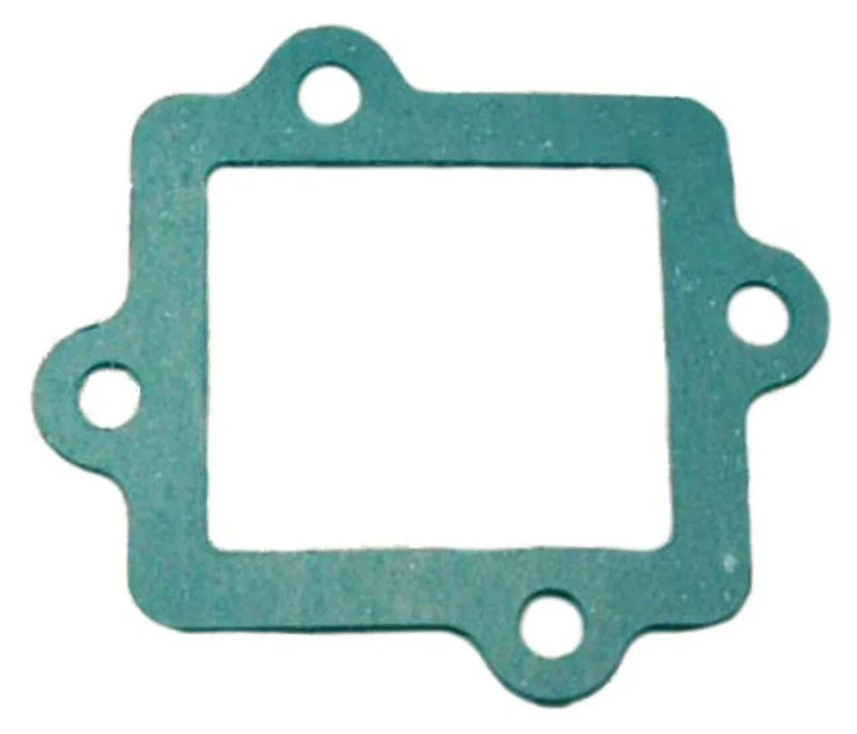 Green engine gasket for motorcycles, ATVs, or dirt bikes with four mounting holes
