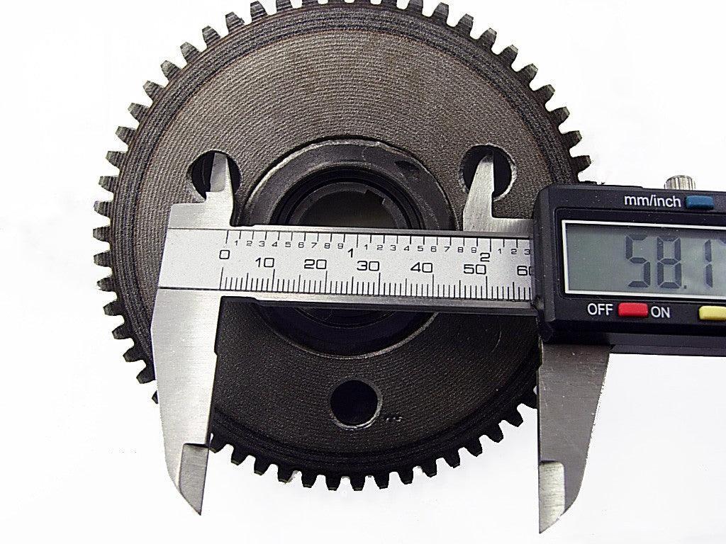 Starter motor clutch gear assembly for GY6 125cc 150cc measured with caliper