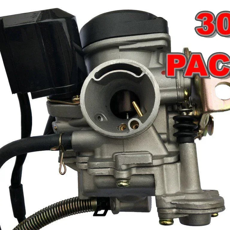 30 pack of ChinesePartsUSA 30mm by 19mm Keihin CVK 50cc carburetor parts for improved motorcycle performance.