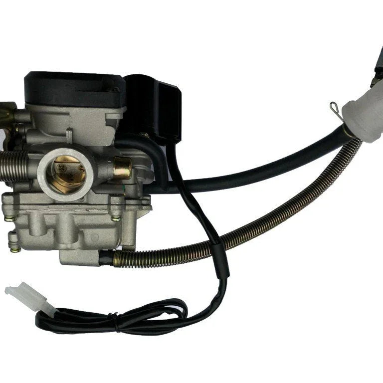 30mm x 19mm Keihin CVK 50cc carburetor from ChinesePartsUSA, showcasing high-performance engine parts in detail.
