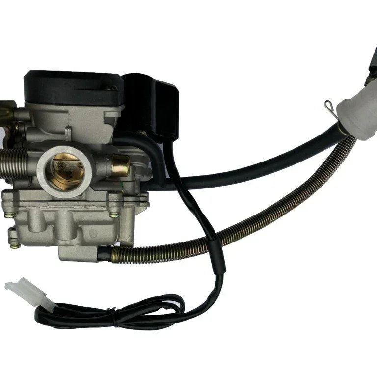 30-pack 30mm by 19mm Keihin CVK 50cc carburetors from ChinesePartsUSA, showcasing the parts and their increased performance potential.