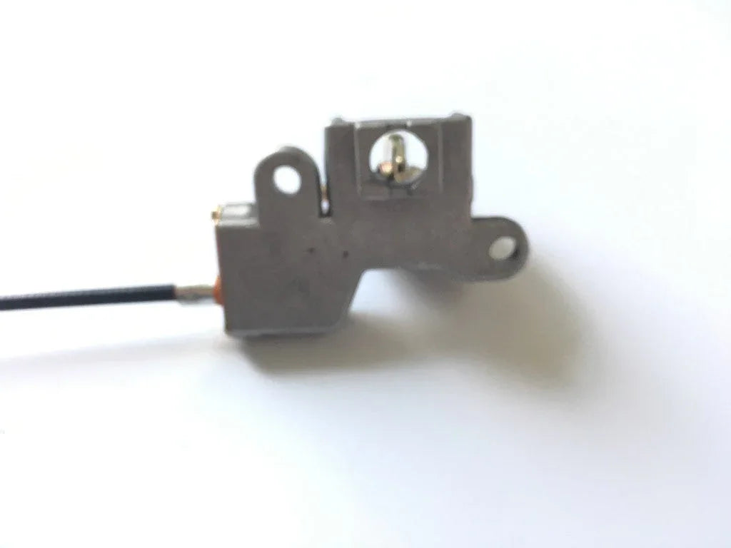 Universal metal ignition switch part with mounting holes and wiring for motorcycle or scooter